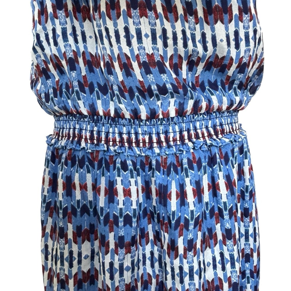 Shoshanna Size 4 Printed Silk Elastic Waist‎ Dress Blue. Lightweight. Lined - Picture 8 of 16